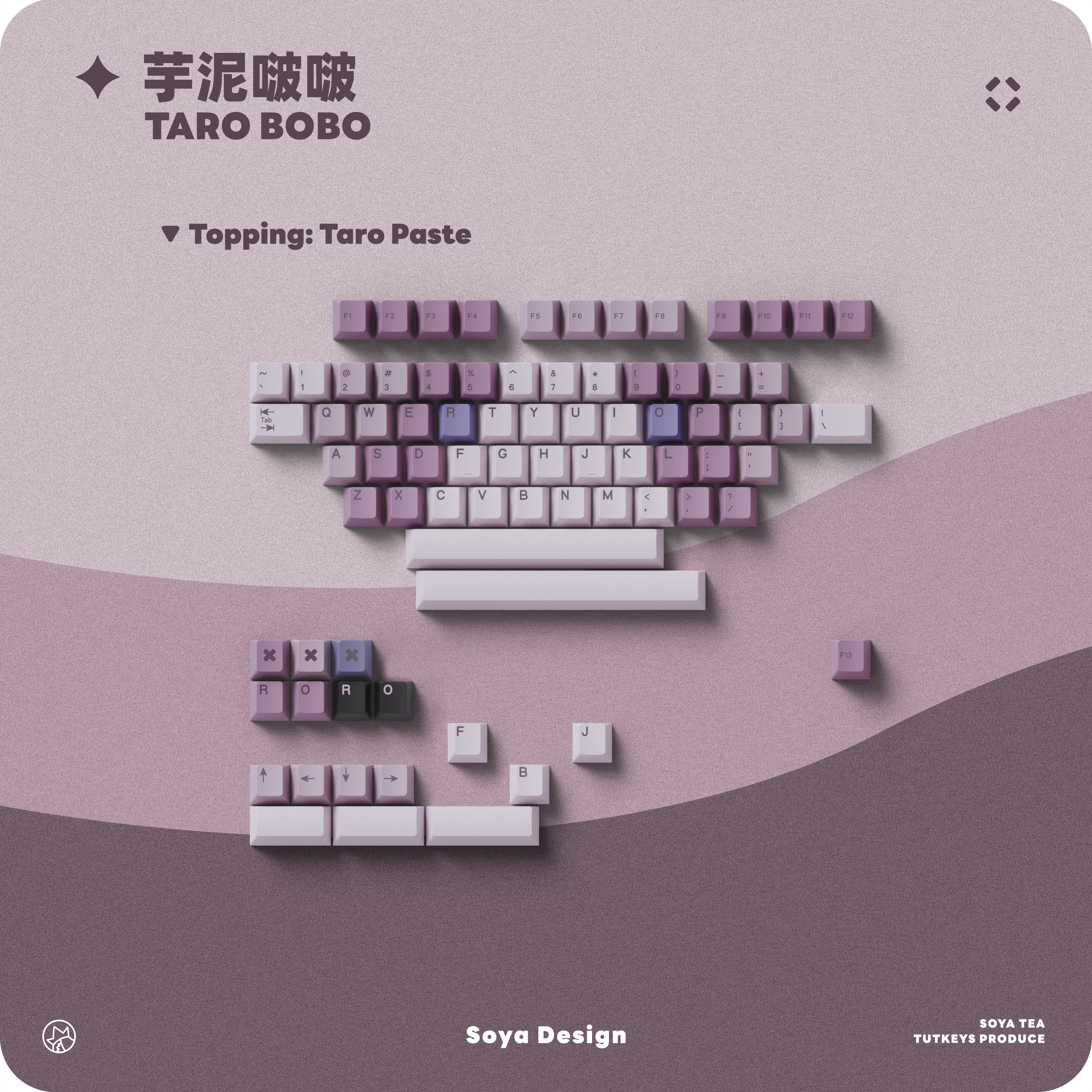 TUT Taro Bobo Keycaps